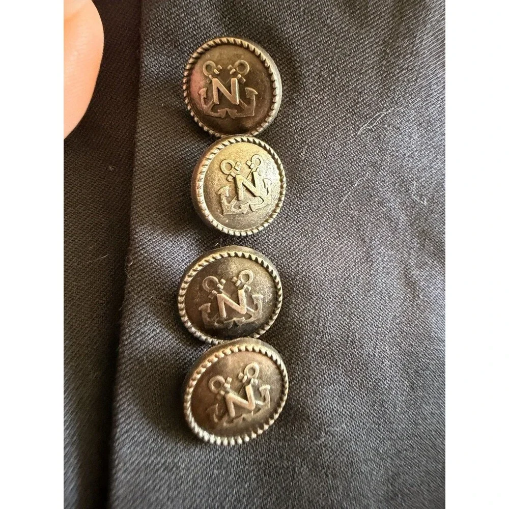 Nautica Blazer Men's 40S Navy Color Metal Button Classic 2 Button Single Vent